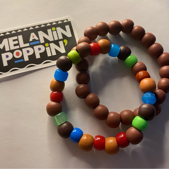 Melanin Poppin' Colorful Beaded Bracelets - Picture 1 of 1